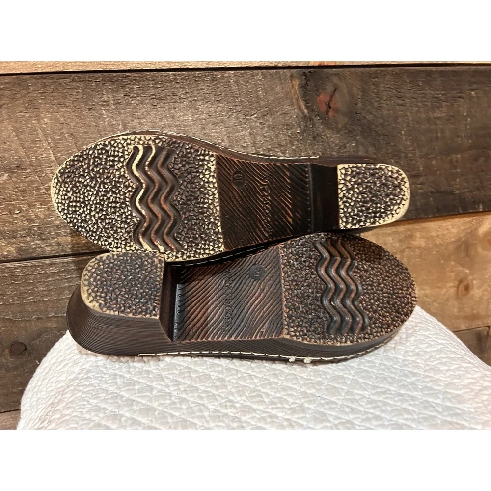 Patrizia by Spring Step Sling Back Sandals Sz 10 Bellagia Black EUC